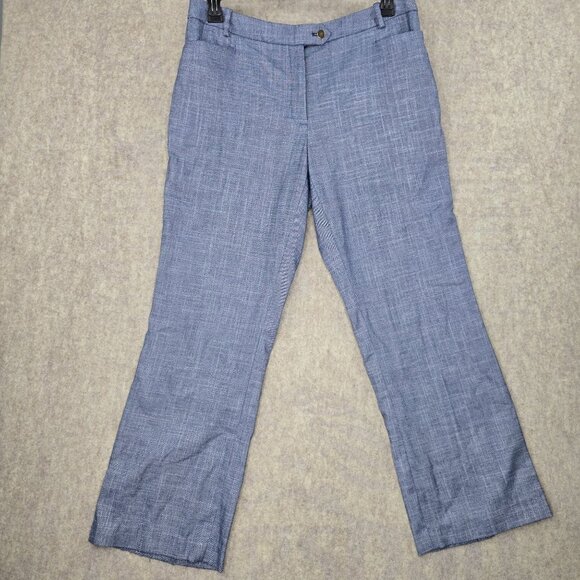 Calvin Klein Womens Modern Fit Blue Dress Pants Size 12 Polyester Blend - Picture 1 of 8